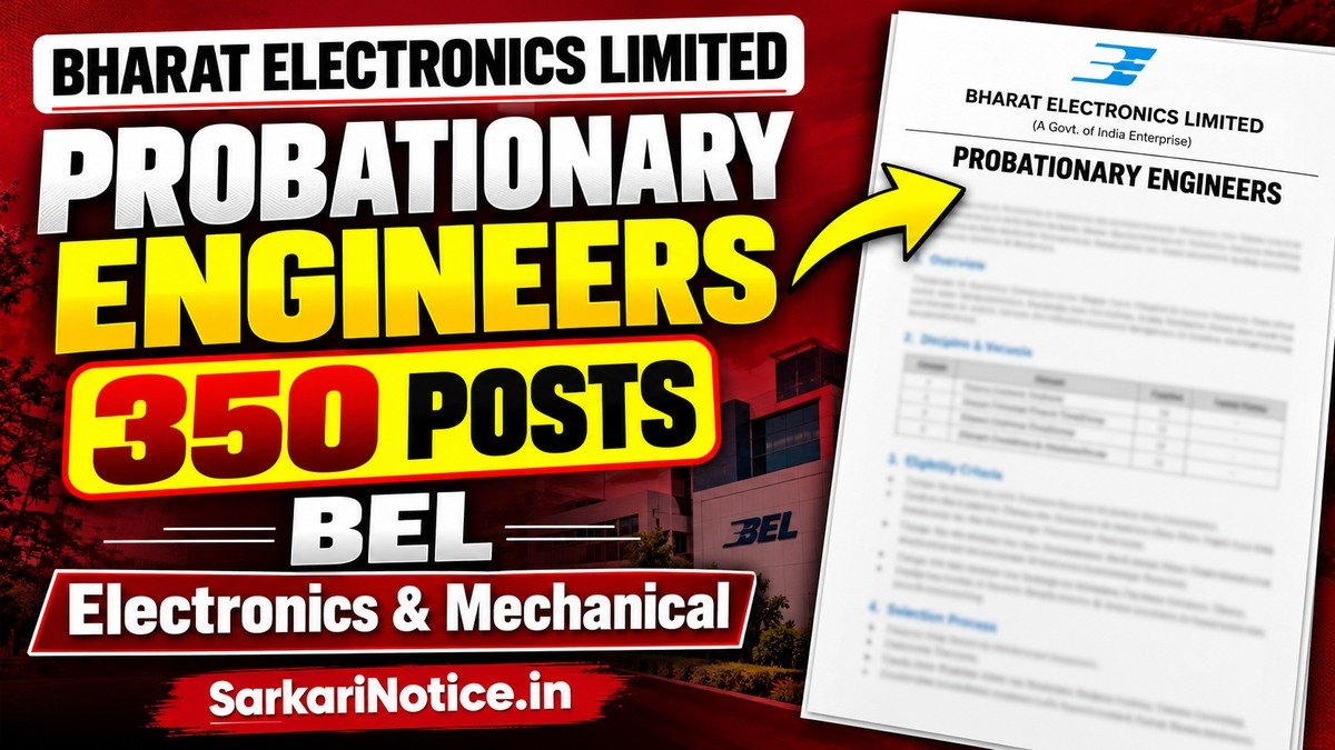 BEL Probationary Engineer Recruitment 2026