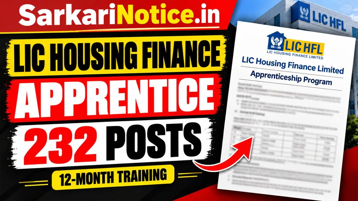LIC HFL Apprentice Recruitment 2026 - 232 Posts